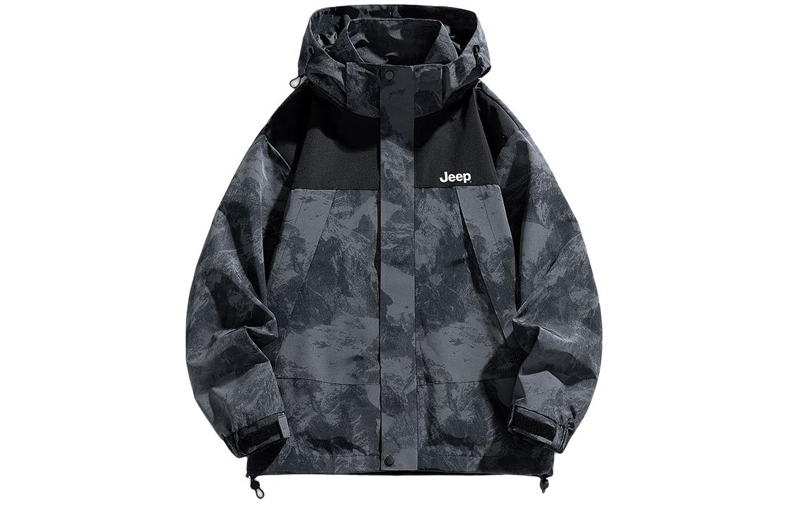 

Jeep Ветровка непромокаемая дышащая унисекс, Camouflage Black