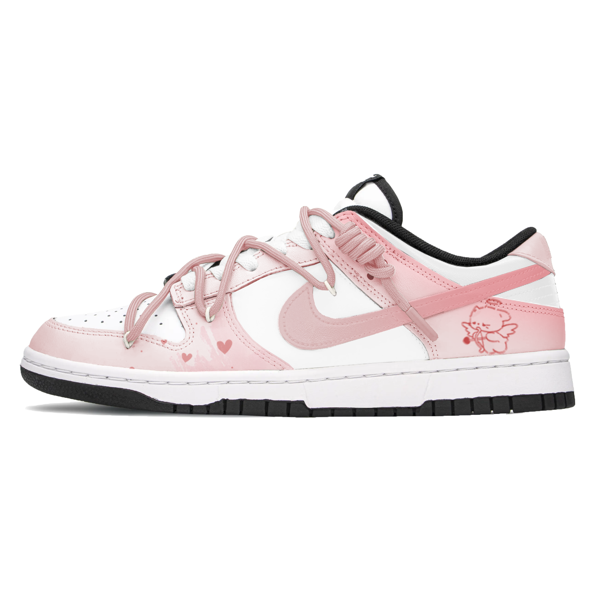 

Nike Кроссовки для скейтбординга Dunk, износостойкие, нескользящие, низкие, мужские, белые, розовые