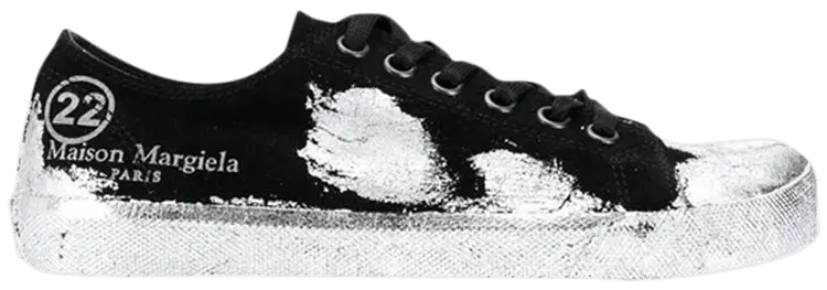 Кроссовки Maison Margiela Wmns Velvet Tabi 'Paint Effect - Black', черный