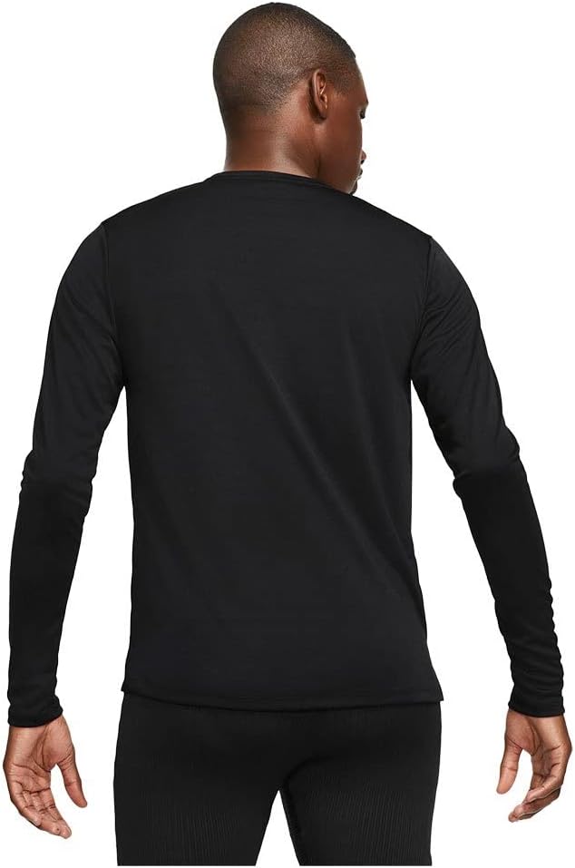 Мужская беговая футболка с длинным рукавом Nike Dri-FIT Miler, Black — фото 2