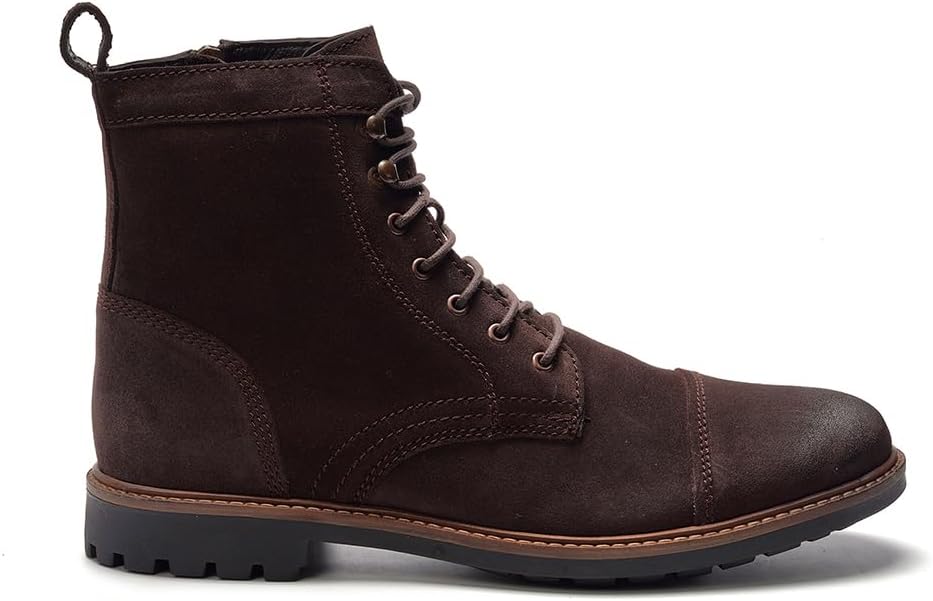 

Мужские замшевые ботинки на шнуровке A. Veer Wilder, Верх из премиальной телячьей кожи с мягкой стелькой и прочной резиновой подошвой, Стильные и ботинки средней высоты, коричневый