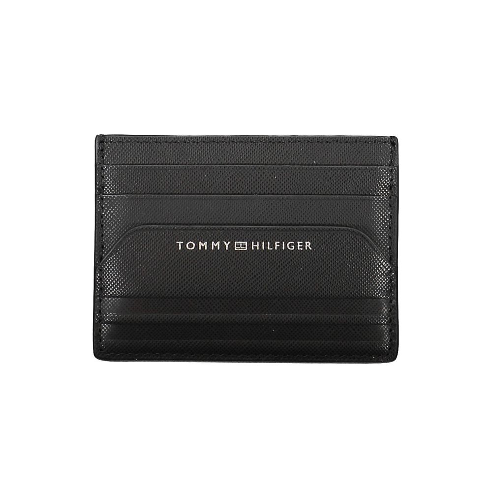 

Черный кожаный кошелек Tommy Hilfiger