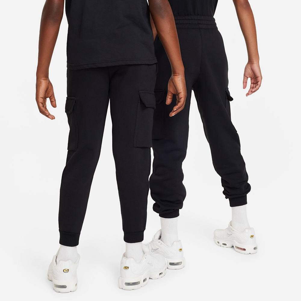 Флисовые брюки-карго Nike Sportswear Club для мальчиков 8–20 лет, черный — фото 2