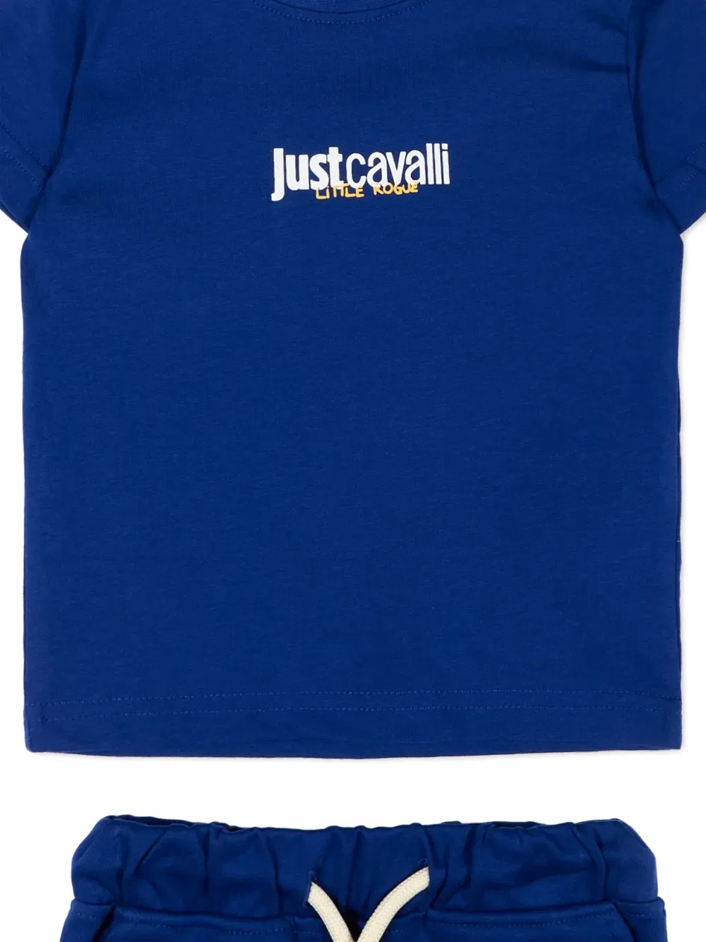Комплект из футболки и шорт с логотипом Just Cavalli Kids, синий — фото 3