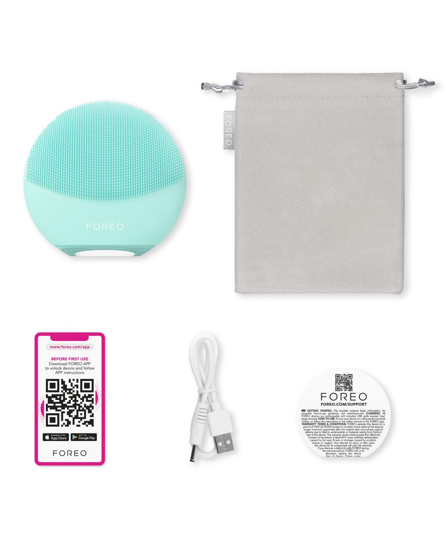 FOREO LUNA 4 mini Мини-массажер для глубокого очищения лица, Arctic Blue — фото 3