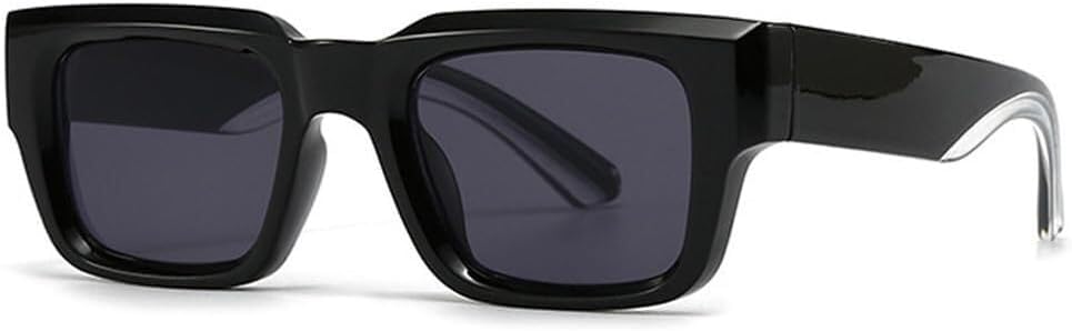 

Модные квадратные солнцезащитные очки с градиентным переходом для мужчин в стиле панк, с широкими дужками, солнцезащитные очки UV400 в стиле ретро для женщин LXLHWN, Black Gray