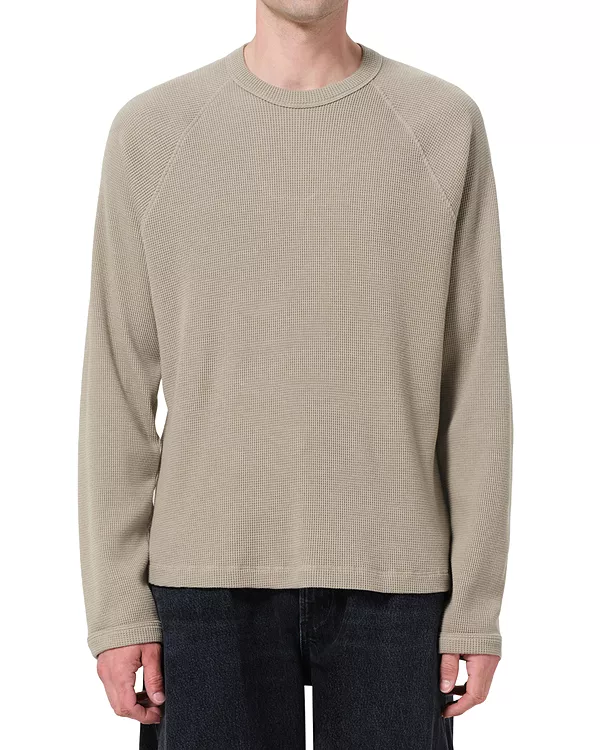 

Футболка Payson с длинным рукавом из вафельной вязки Agolde, серый