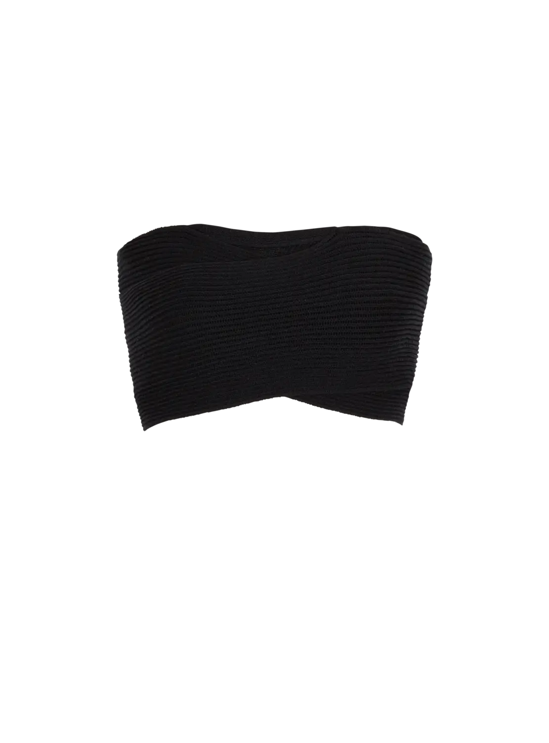 

Бюстгальтер-топ из трубчатой вязки Balmain, желтый/черный