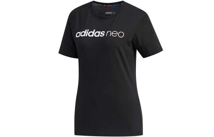 Футболка обычная женская черная Adidas Neo — фото 2
