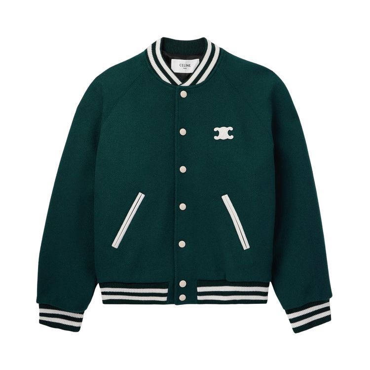 

Куртка CELINE Loose Teddy Jacket 'Vert Sapin', зеленый