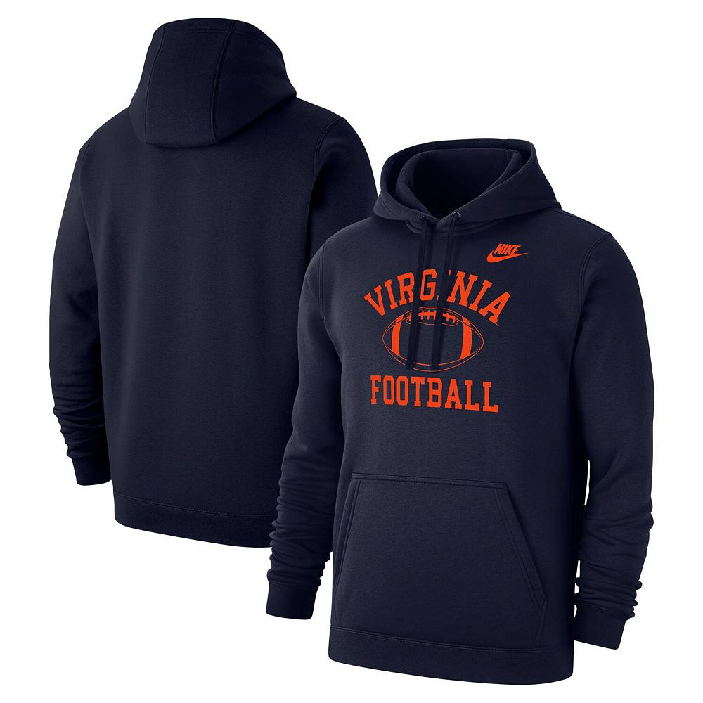 

Мужской флисовый пуловер с капюшоном Nike Navy Virginia Cavaliers Vintage Football Club, цвет Uva Navy