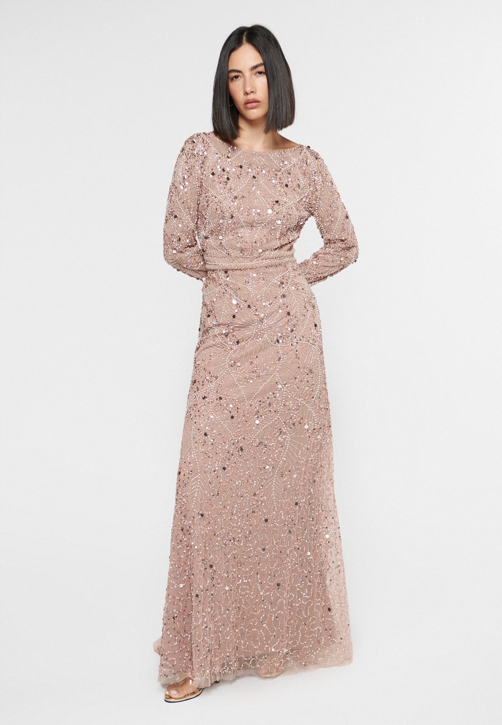 

Длинное платье EMBELLISHED SEQUINS Maryisa, светло-коричневый