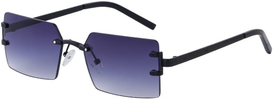 

Солнцезащитные очки LVTFCO Retro женские без оправы с металлической оправой с алмазной огранкой, летние, для активного отдыха и вождения, мужские, с защитой от УФ-излучения UV400, 2