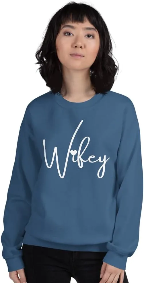 Свитшот Wifey для жены, подарок на свадьбу