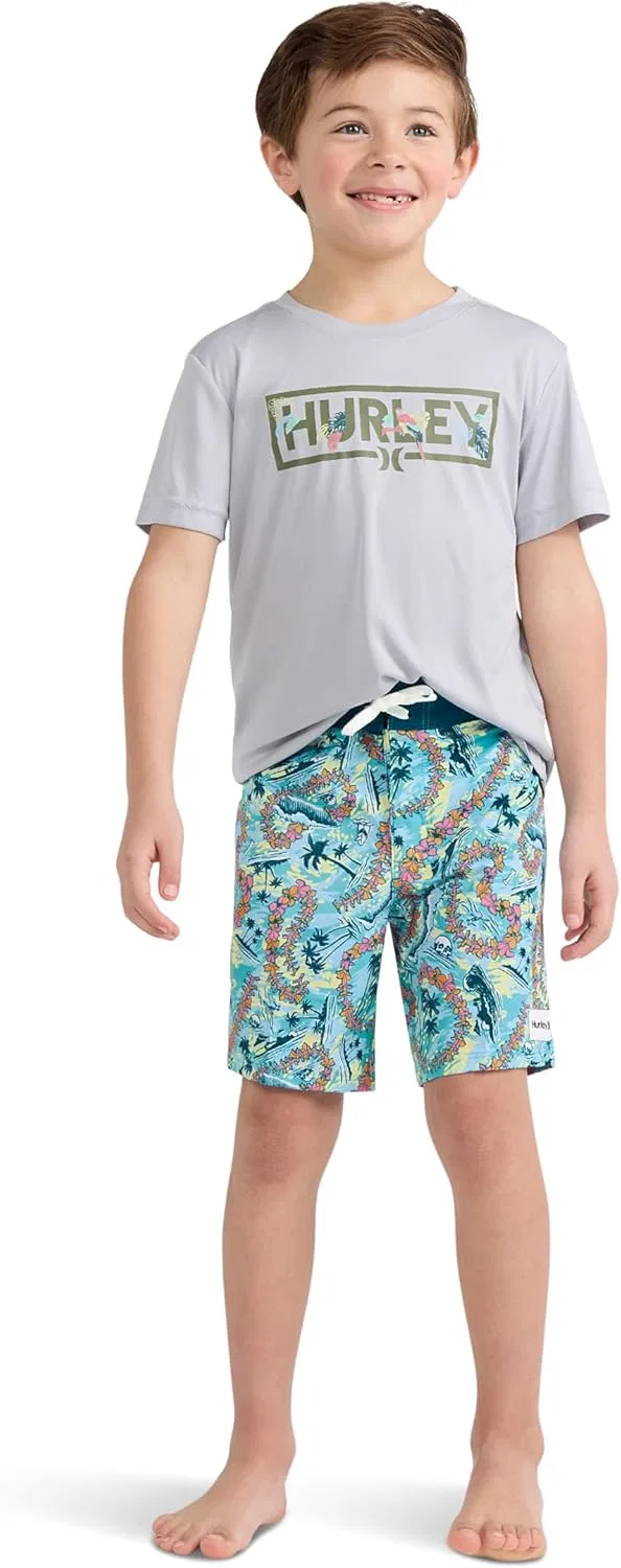 Шорты для серфинга Hurley Boys Doodle Lei, цвет Blue Dream — фото 2