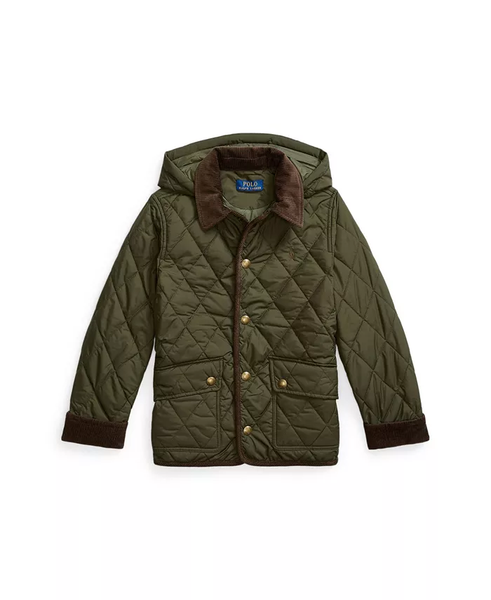 

Детская утепленная куртка с капюшоном для мальчиков 2-7 лет Polo Ralph Lauren, зеленый