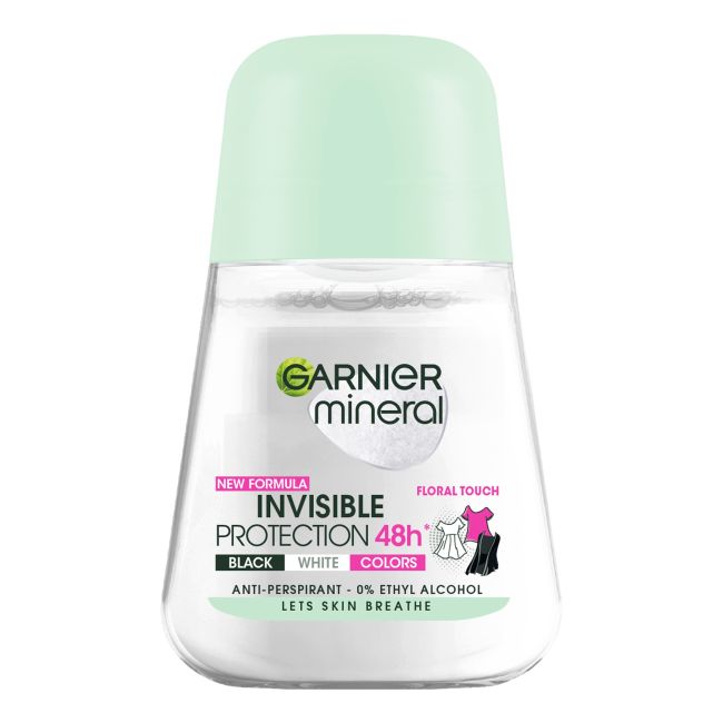 

Минеральный невидимый защитный шариковый дезодорант Garnier, 50 мл