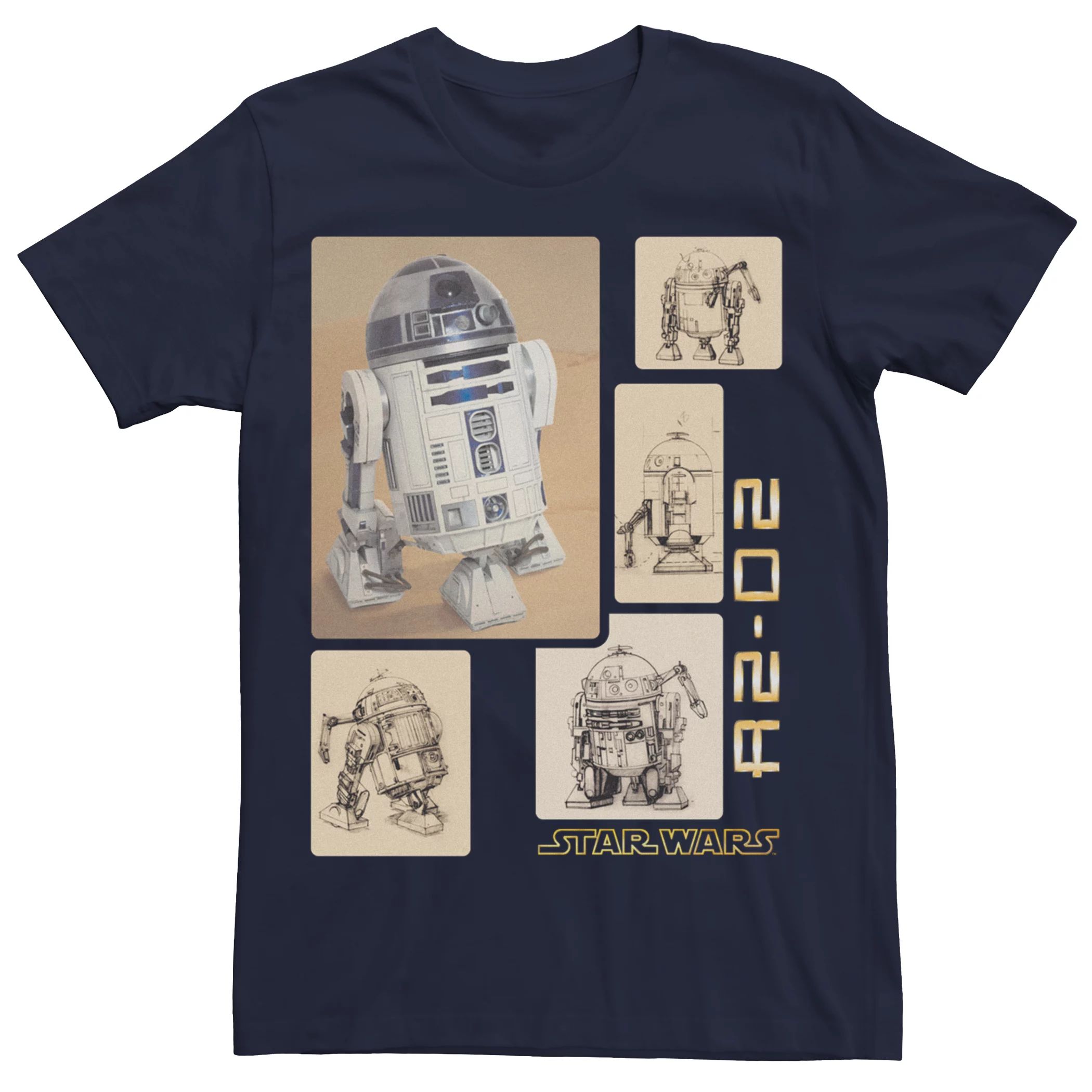 

Мужская футболка Star Wars R2-D2 Sketches Licensed Character