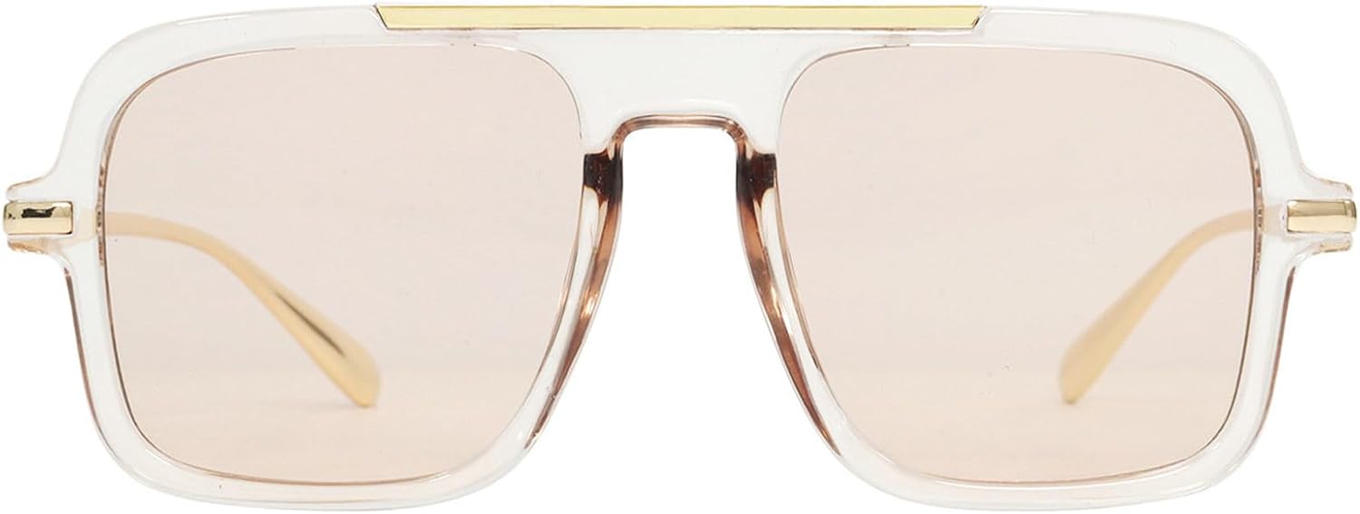 

Солнцезащитные очки Helena Retro Square для женщин и мужчин, винтажные, увеличенного размера, в стиле «пилотские», солнцезащитные очки-щитки 70-х, 80-х, 90-х годов, защита от ультрафиолета UV400, C6