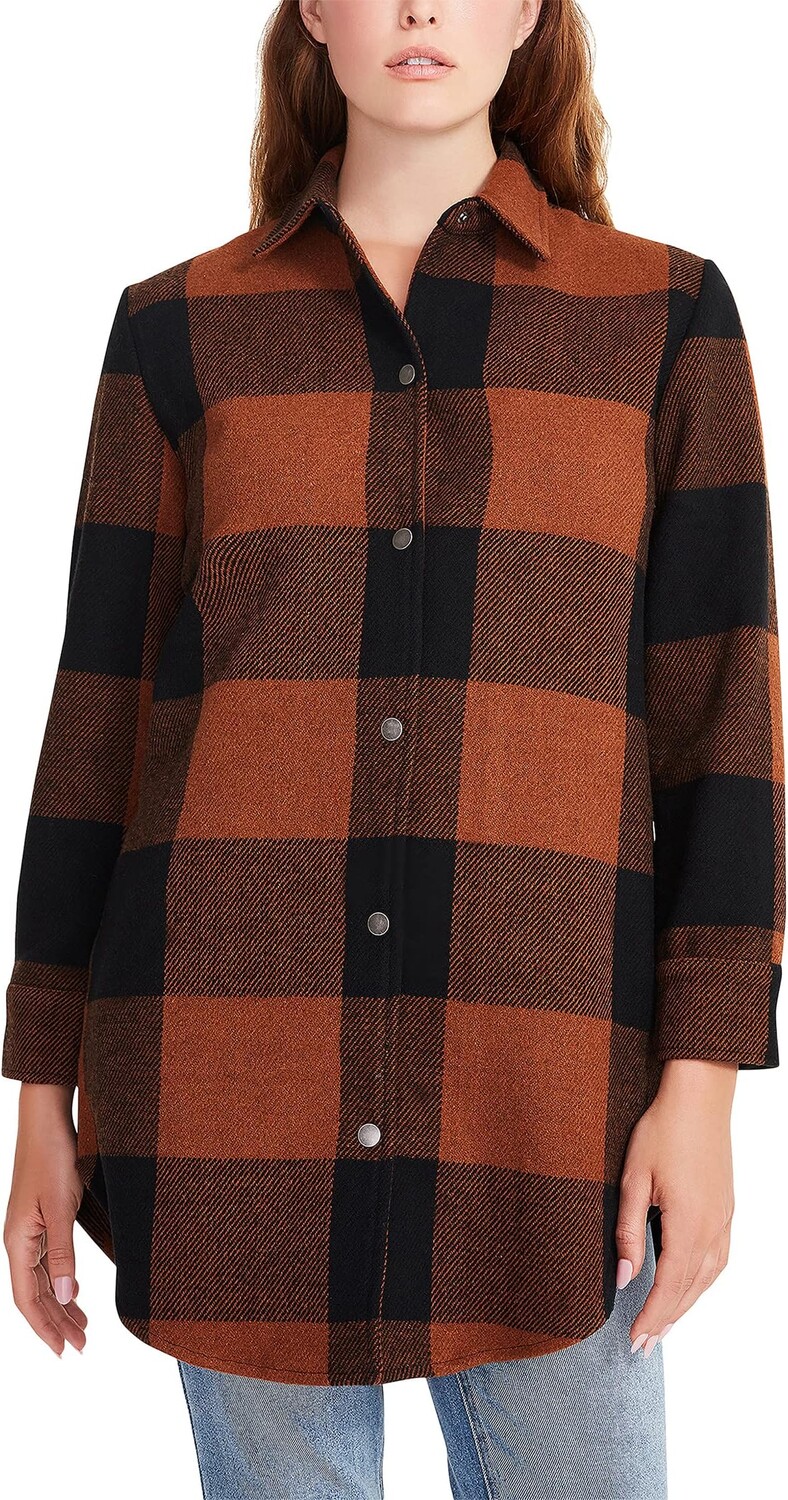 

Пальто в клетку Eldridge Buffalo Steve Madden, цвет Cognac