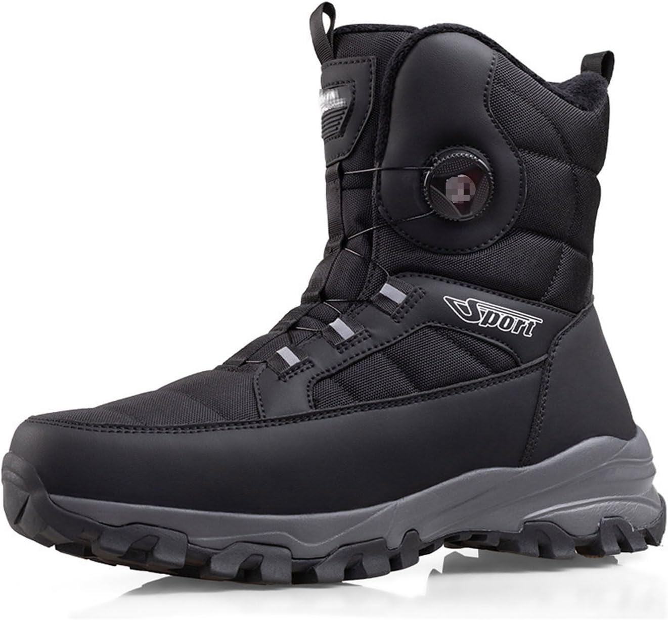 

Мужские теплые зимние ботинки MANYUBEI, зимние ботинки с поворотным замком, утолщенные, с меховой подкладкой, водонепроницаемые, высокие хлопковые ботинки, противоскользящие, для походов, короткие ботинки, 44 EU, белые