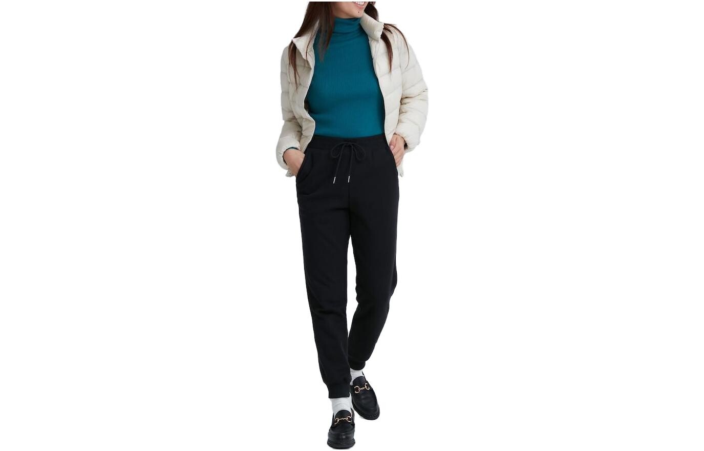 

UNIQLO Женские трикотажные спортивные штаны, Черный