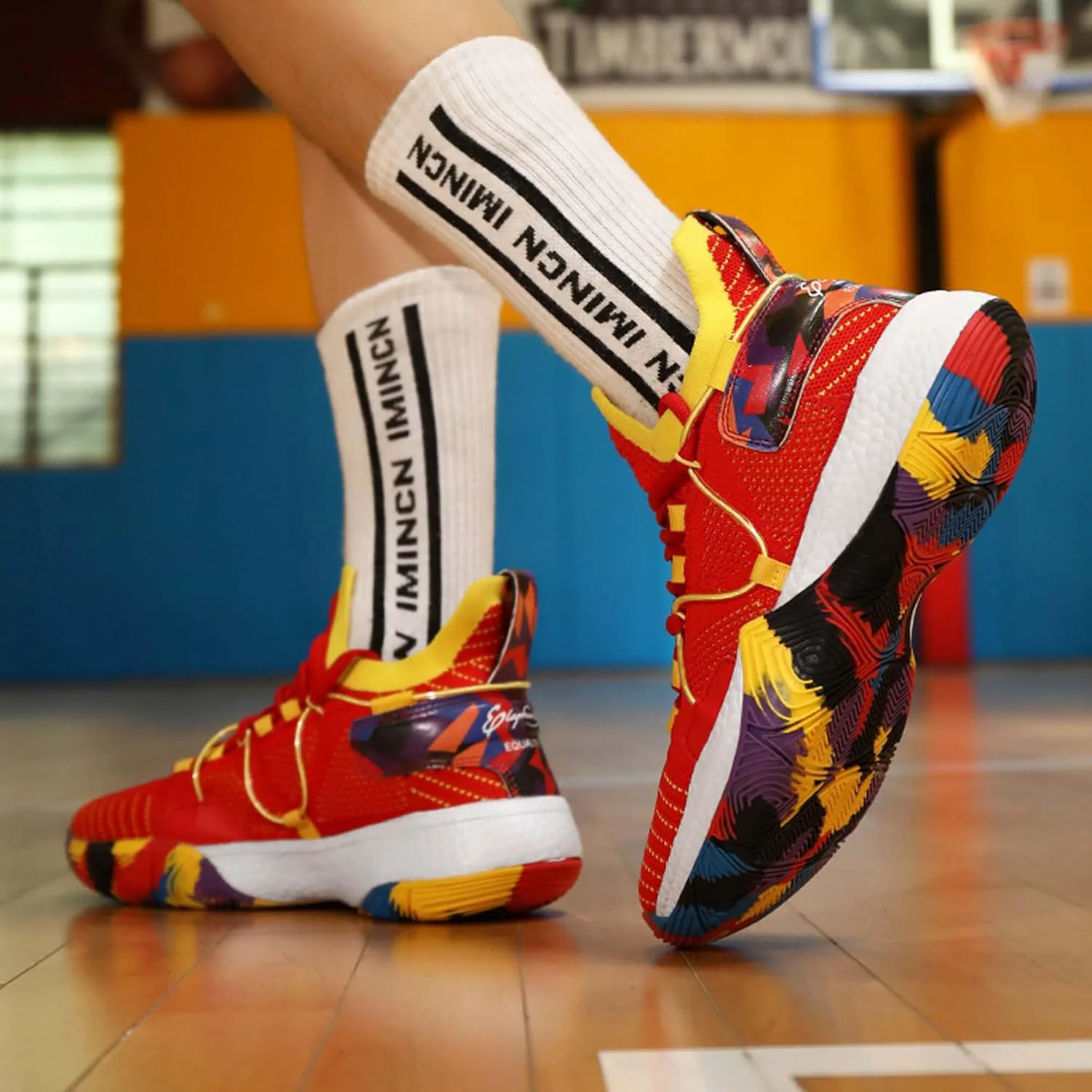 

Мужские и женские кроссовки с сетчатым верхом, дышащие, для баскетбола, средней высоты, на шнуровке, для повседневной носки, удобные и противоскользящие, для бейсбола, прогулок по парку, бадминтона, волейбола и настольного тенниса KSYVUCRD, сини...