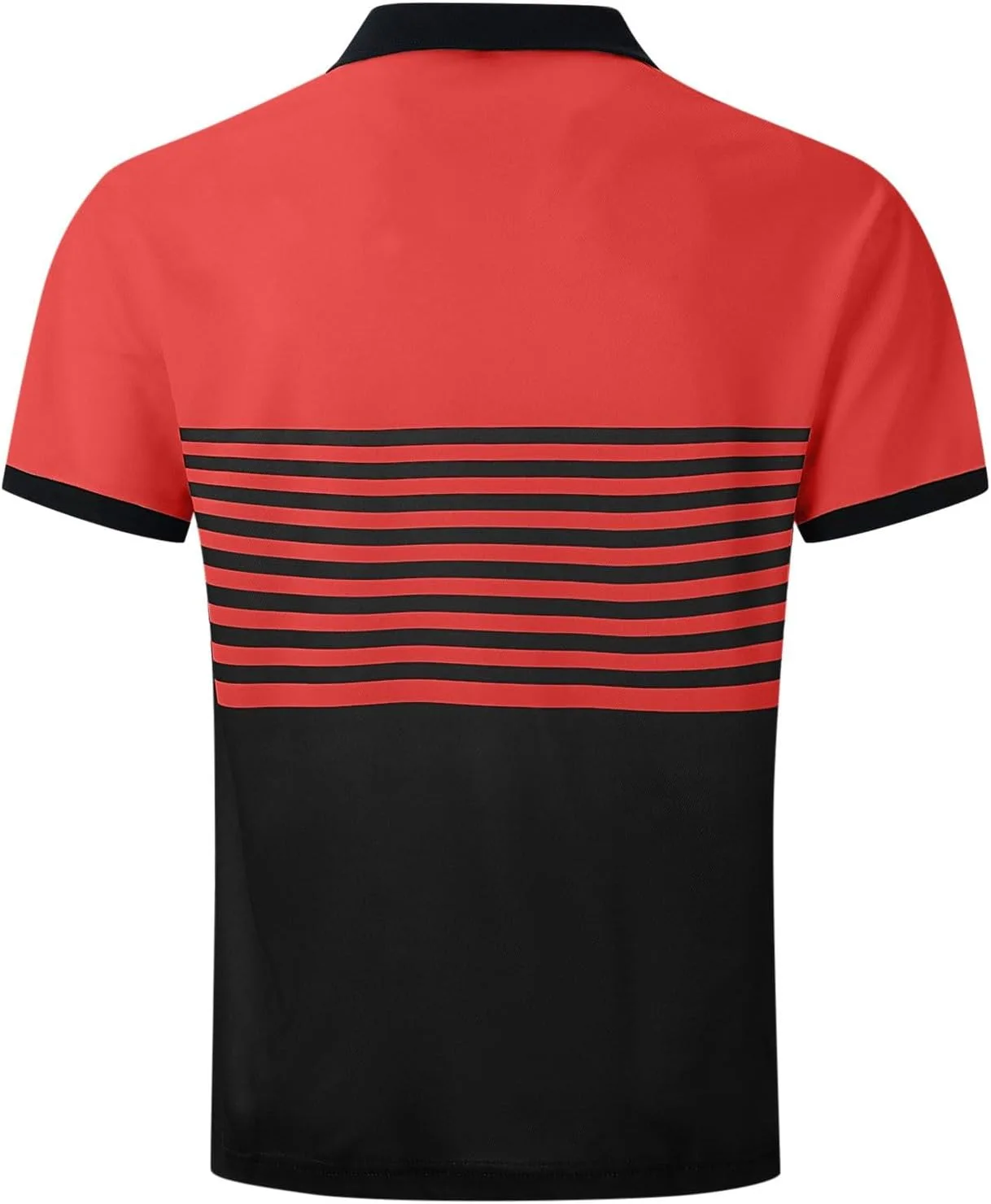 Мужская поло с карманом, короткий рукав, полоска, slim fit — фото 4