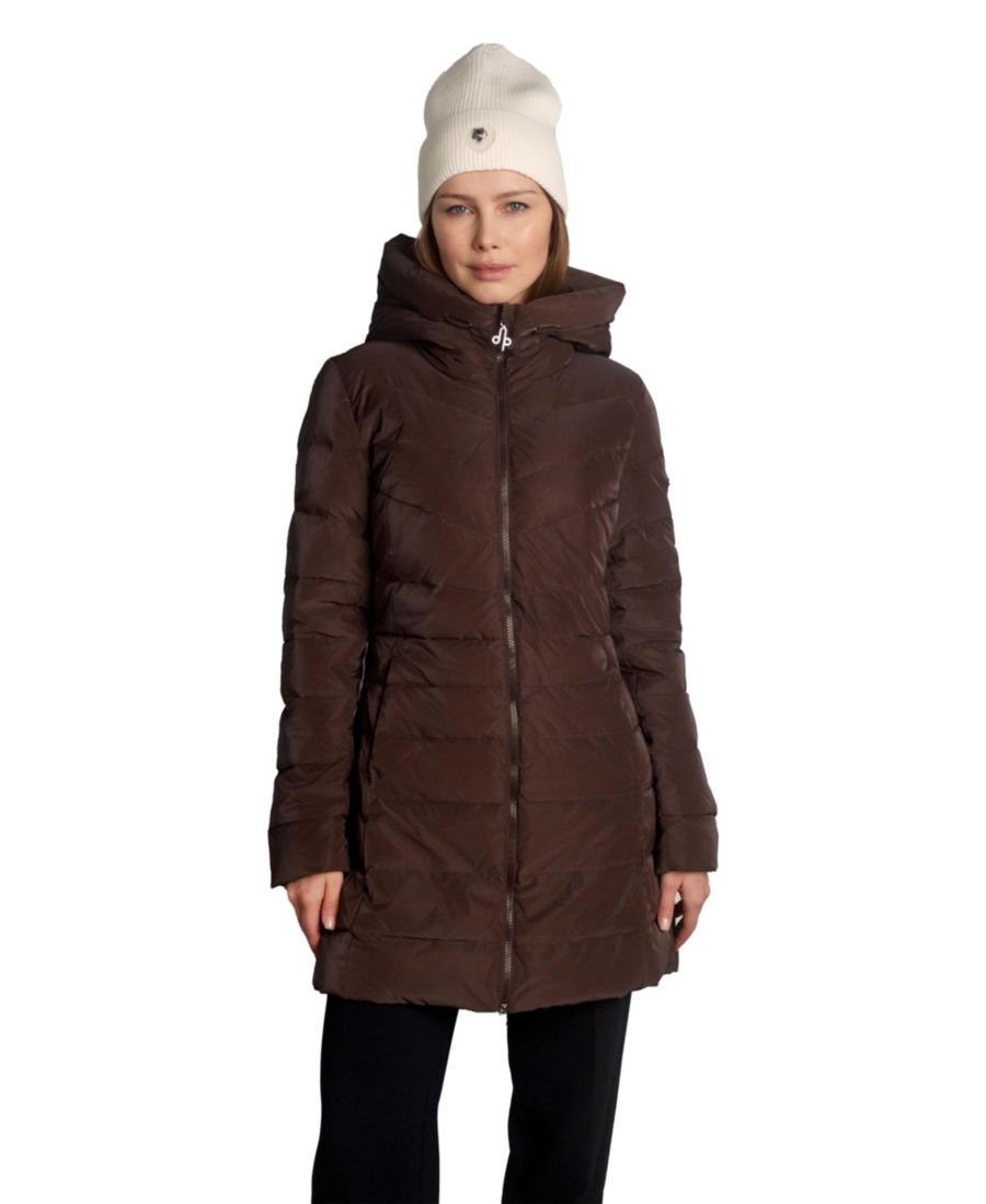 

Женское длинное пальто Robin средней плотности Очень длинные рукава Woodpecker, Mocha diamond