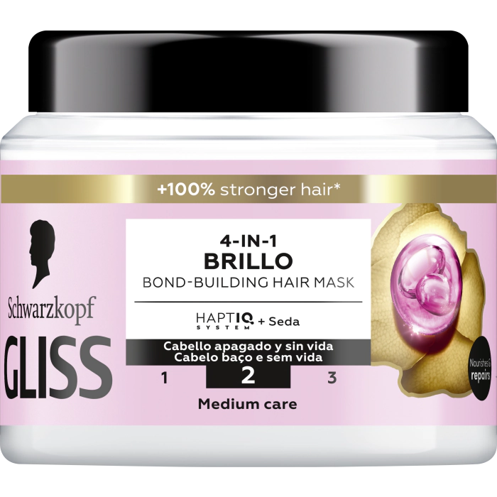 

Маска для волос mascarilla liquid silk 4 en 1 brillo Gliss, объем 400 мл