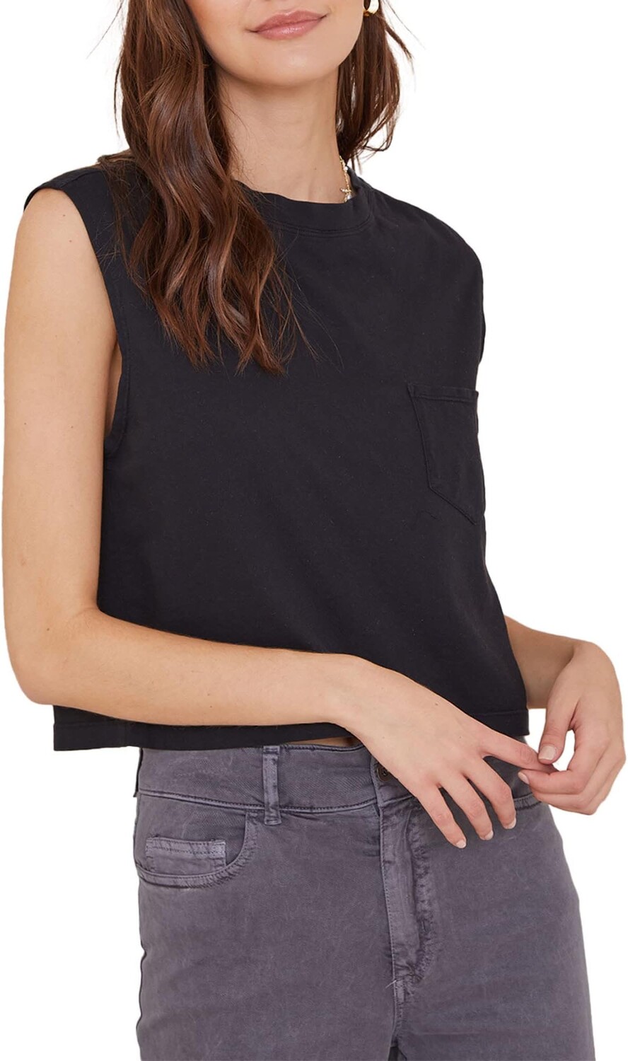 

Топ bella dahl Pocket Muscle Tank, черный