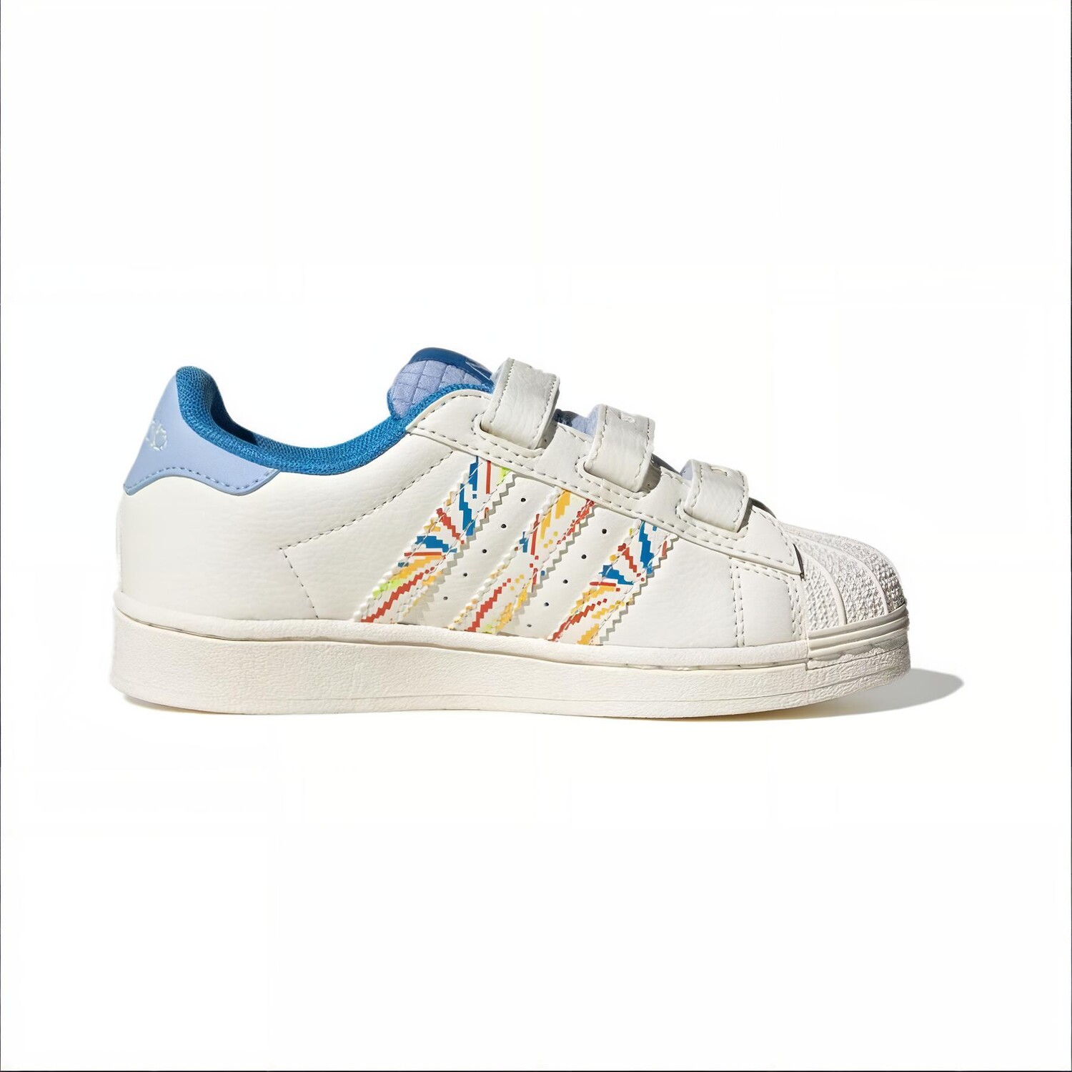Детские кроссовки для скейтбординга adidas originals Superstar Series PS, White/Blue — фото 2