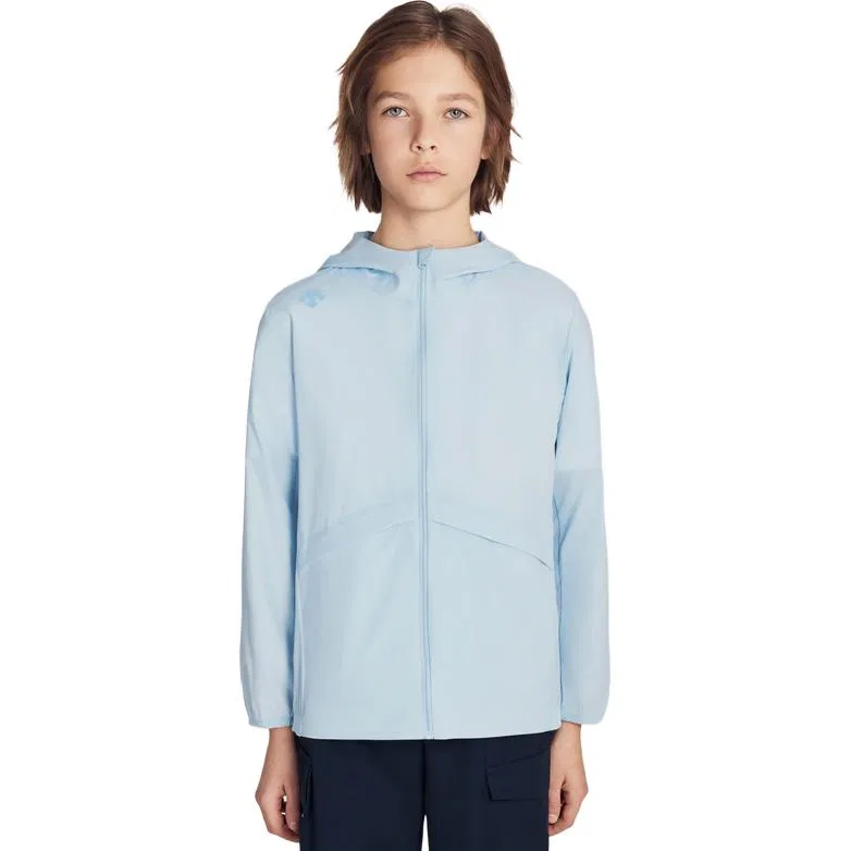 Детская куртка с капюшоном тонкая DESCENTE, LB-Baby Blue