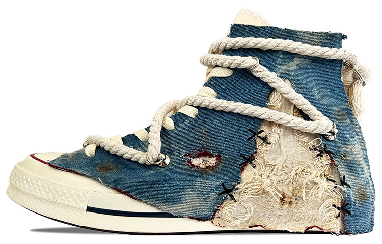 

Chuck Taylor All Star Canvas Shoes Unisex High-top Blue/бежевый Converse