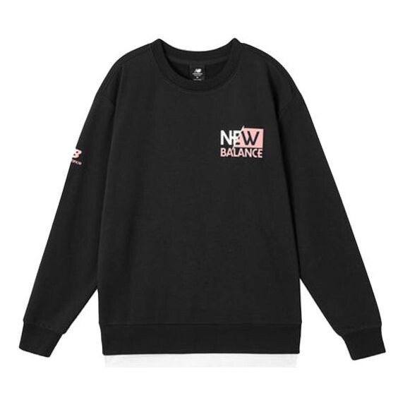 

Толстовка New Balance Men's New Balance Alphabet Printing Round Neck Sports Pullover Black, черный