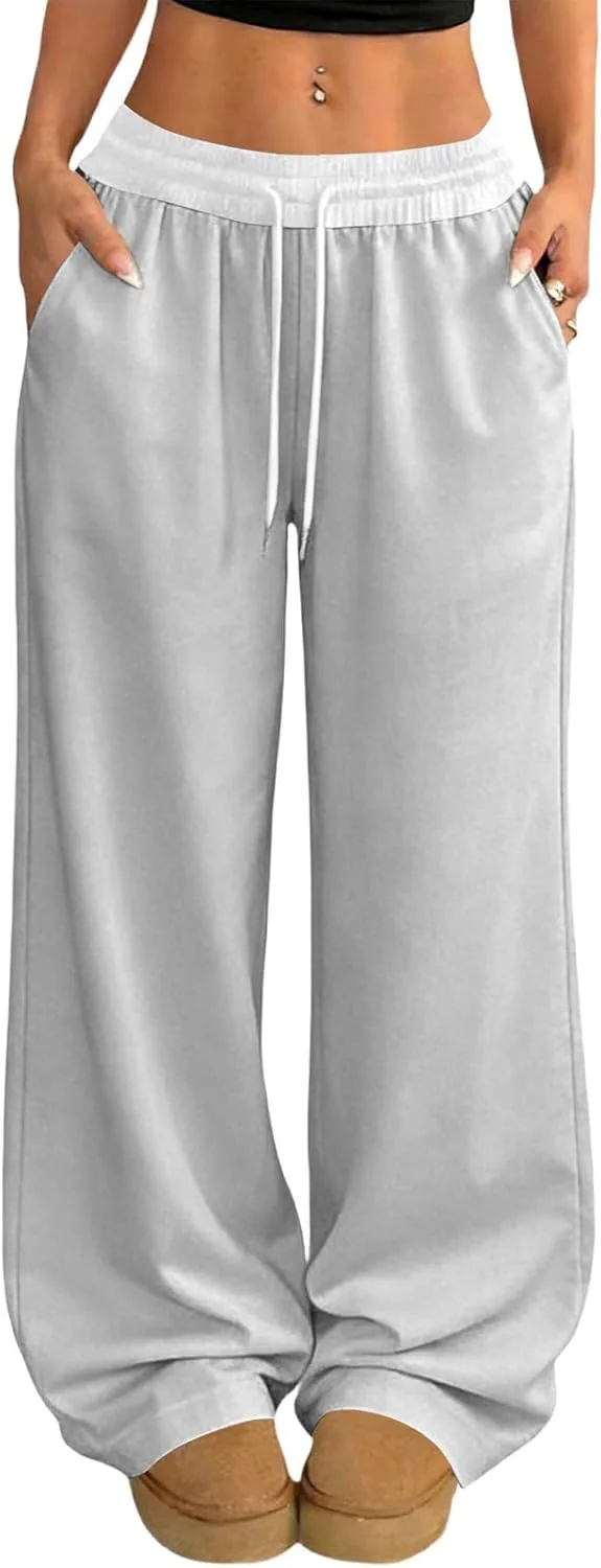 

Женские спортивные штаны с карманами и шнурком lopmou