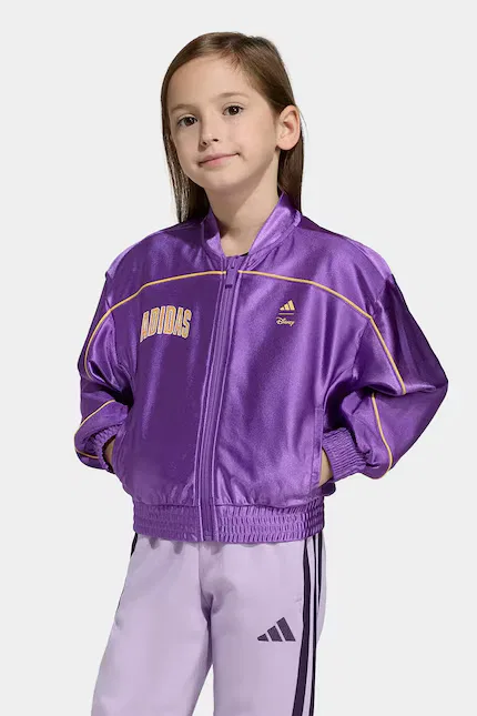 Детская толстовка на молнии Adidas, фиолетовый
