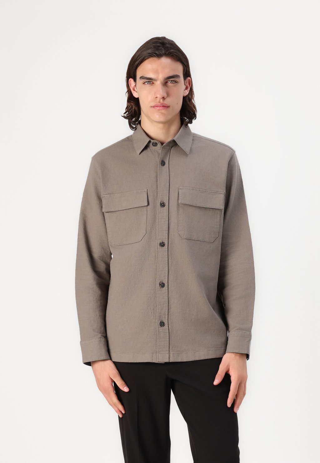 

Рубашка OVERSHIRT TOM TAILOR, оливковый