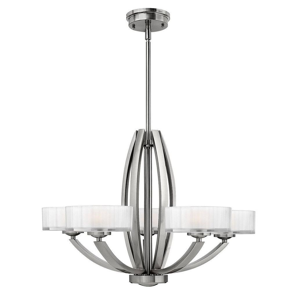 

Подвесной светильник Meridian, матовый никель и стекло, 5 лампочек Elstead Lighting