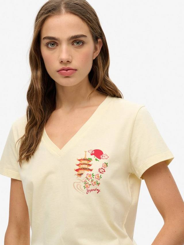 Футболка Suika с V-образным вырезом Superdry, Urban Cream — фото 4