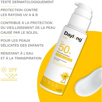 Детский солнцезащитный лосьон SPF 50 150 мл - высокая степень защиты для детей от 1 года Daylong — фото 2
