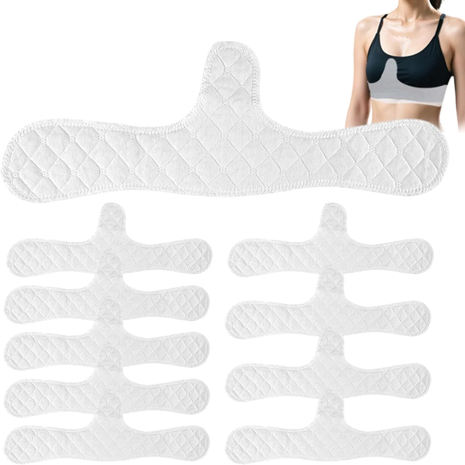 Вкладыши для бюстгальтера из хлопка, 10 шт, No brand, 44x7.5 см