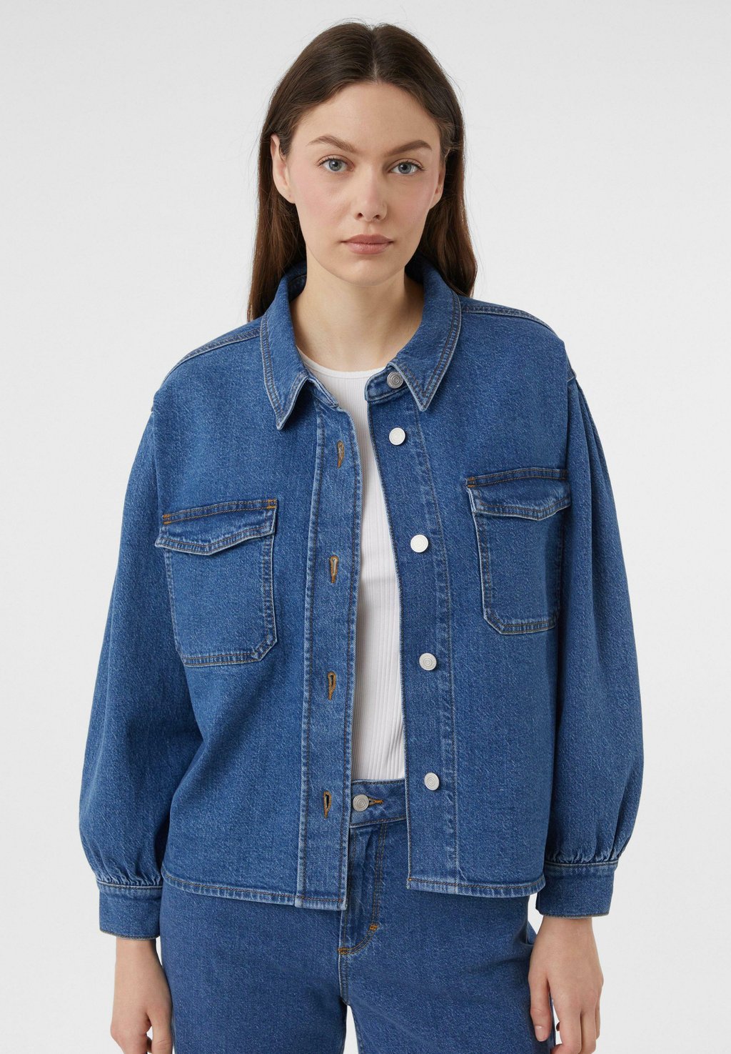 

Джинсовая куртка comma casual identity, цвет Blau