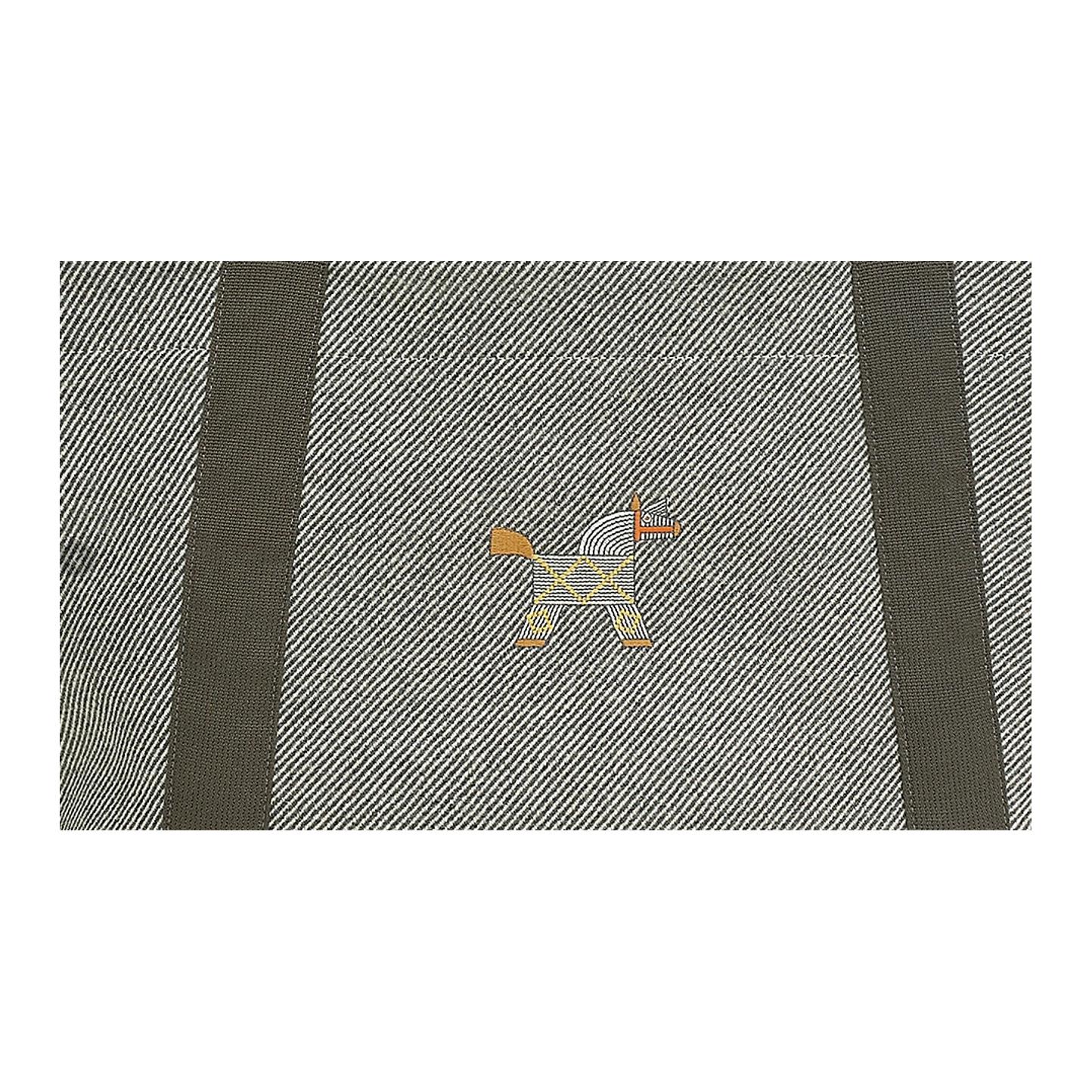 HERMES Шерстяная сумка для мам в гальвано-сером цвете, Pebble Gray — фото 4