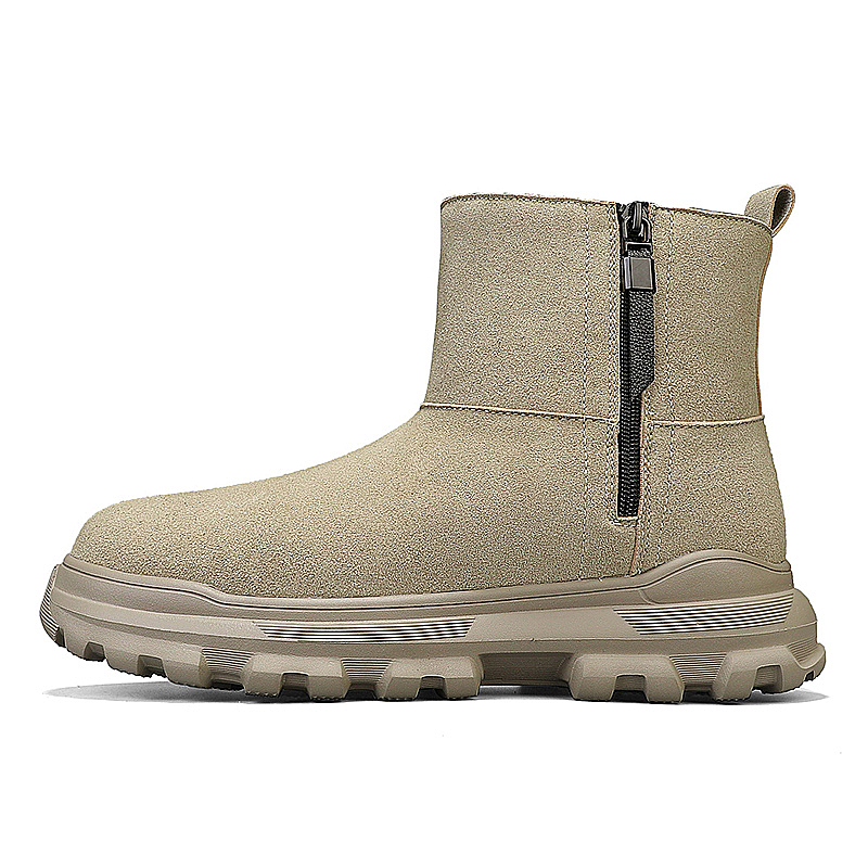 

MUSNODO Термостойкие водонепроницаемые противоскользящие короткие зимние ботинки для мужчин с эффектом увеличения роста - Песочный, цвет Sand