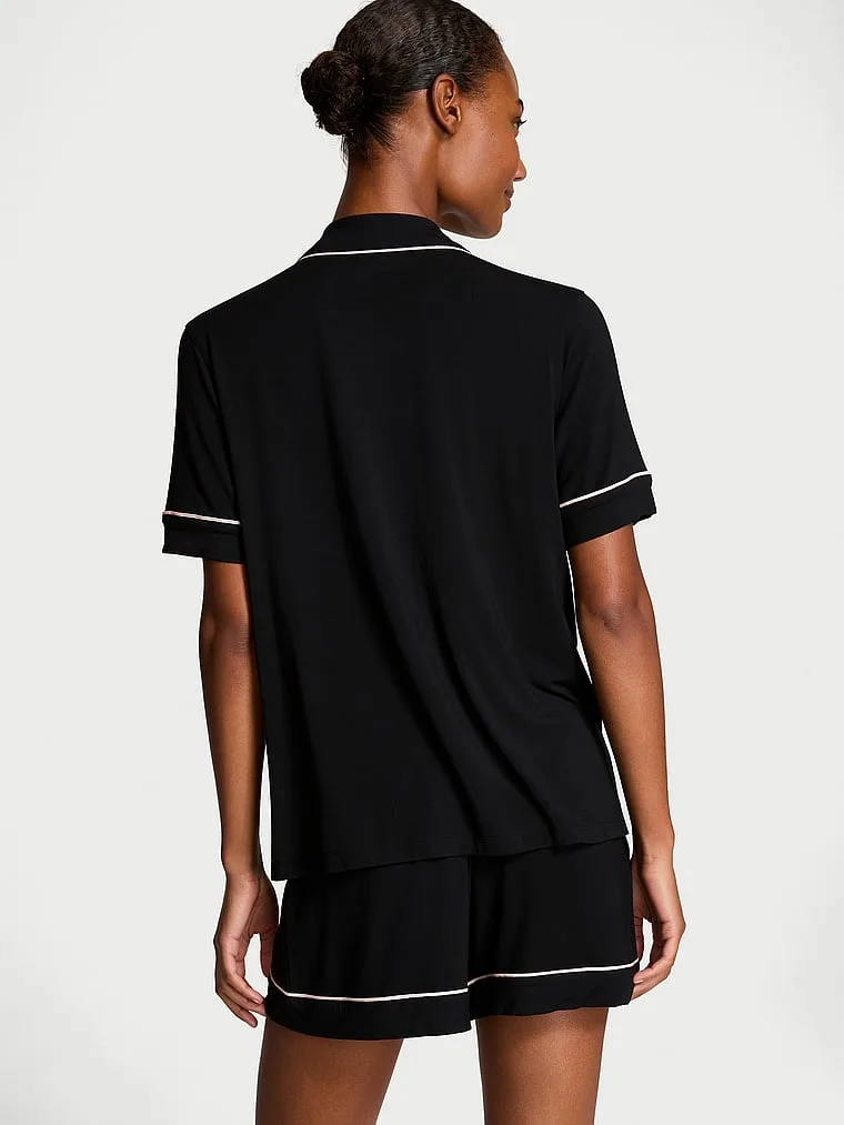 Комплект короткой пижамы из мягкого модала Victoria'S Secret, Prints & Solids Black — фото 2