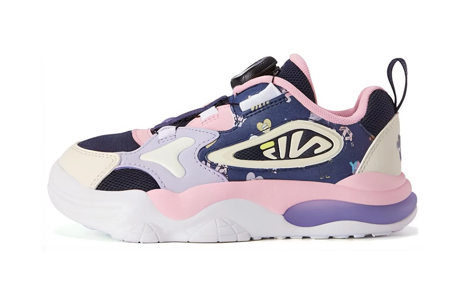 FILA KIDS Детские кроссовки для бега с низким верхом и амортизацией черные розовые фиолетовые для детей 3-7 лет