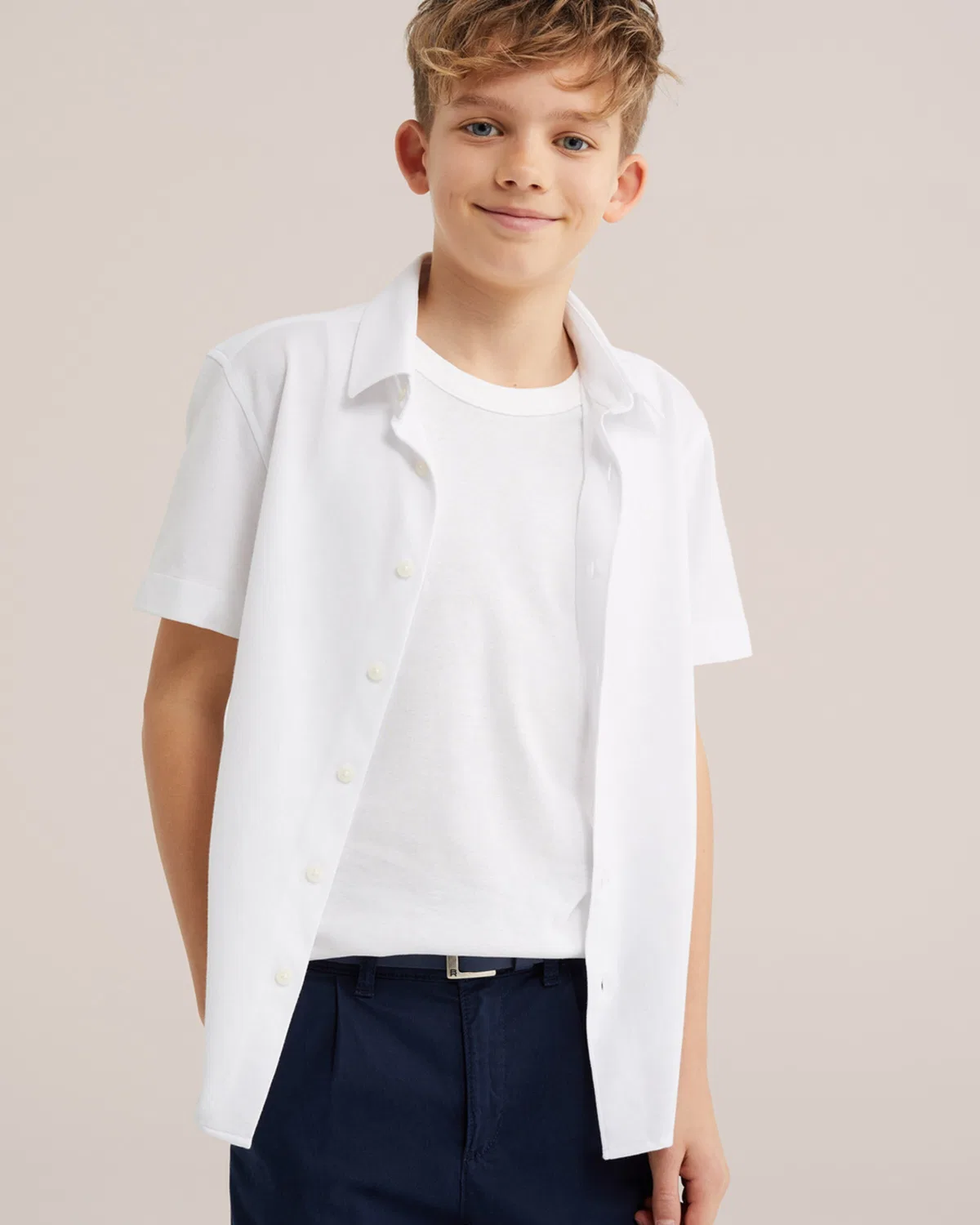 Рубашка на пуговицах стандартного кроя We Fashion, White — фото 3