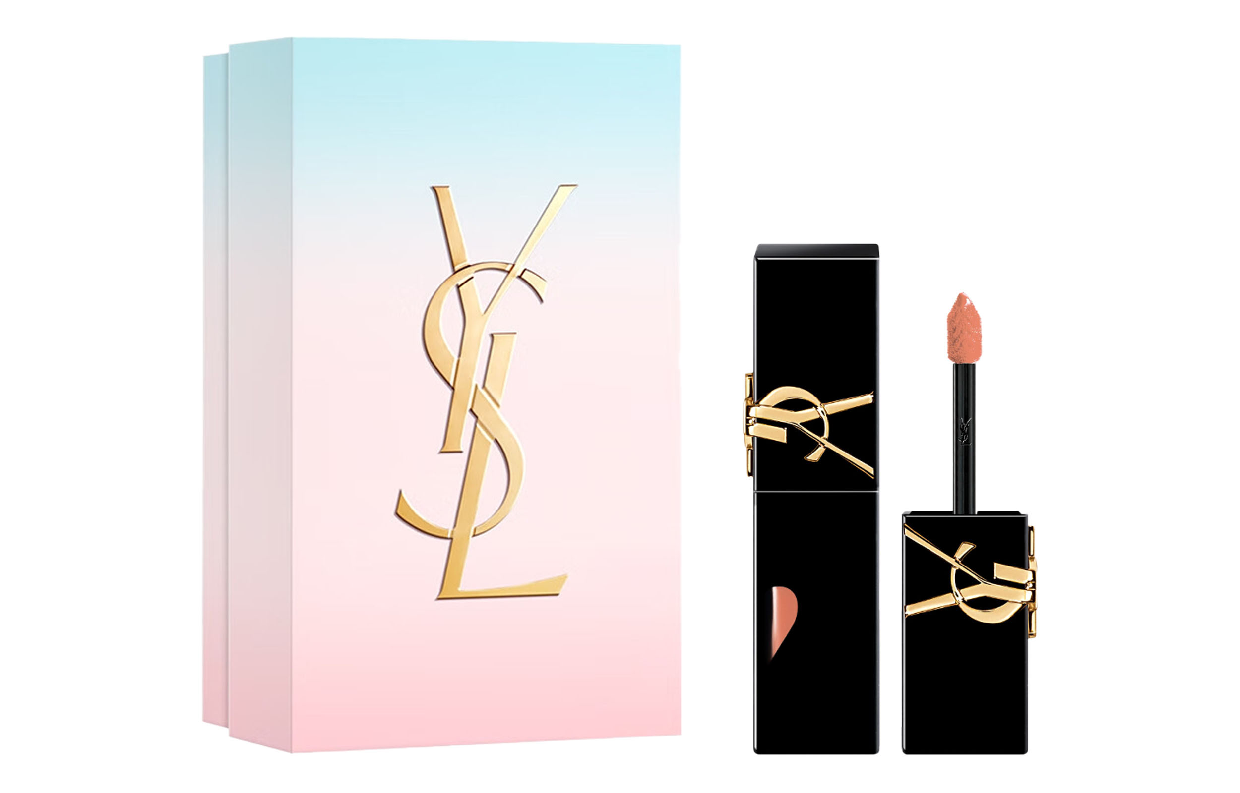 SAINT LAURENT Twilight Daybreak Mirror Finish Black Tube жидкая помада с зеркальным финишем, увлажняющая, питательная, легко растушевывается, 5,5 мл — фото 4