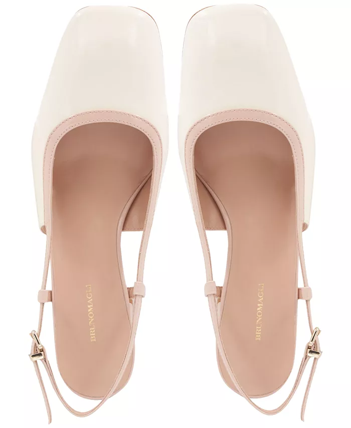 Женские туфли-лодочки Tasa Slingback Bruno Magli, коричневый/бежевый — фото 4
